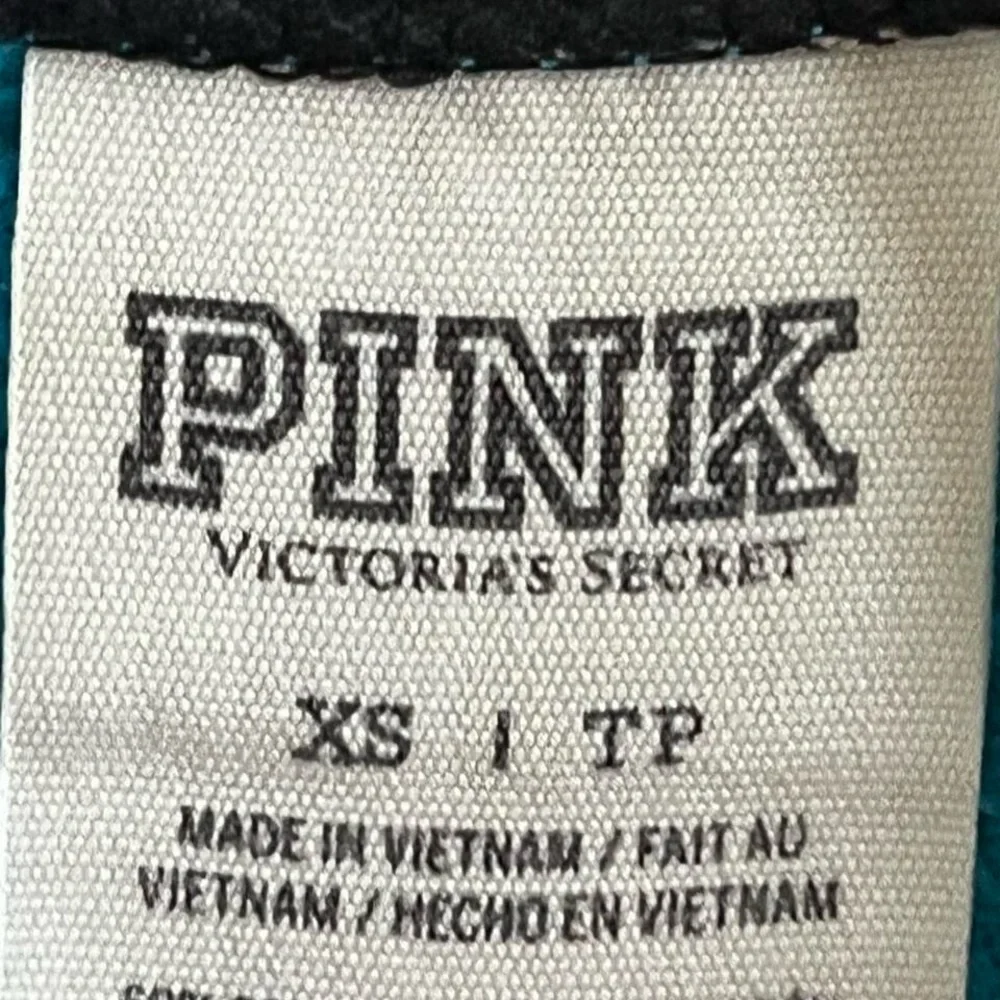 PINK Victoria's Secret Blue Joggers with Black Logo
